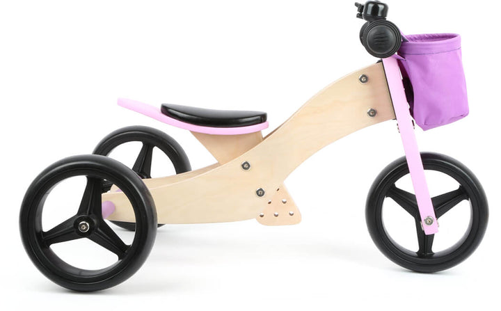 balance bike and tricycle pink