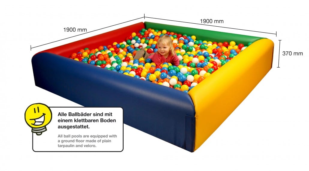 Regenbogen- Ballbad FARBIG (ohne Bälle)