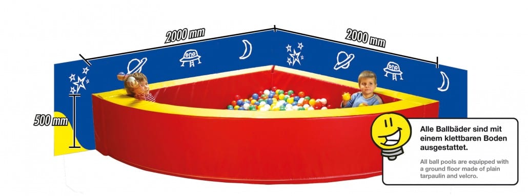 Viertelkreis-Ballbad groß