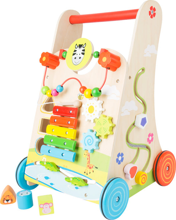 Lauflernwagen Blumenwiese aus Holz