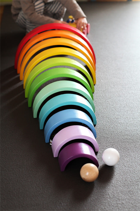 Holzbausteine Regenbogen XL