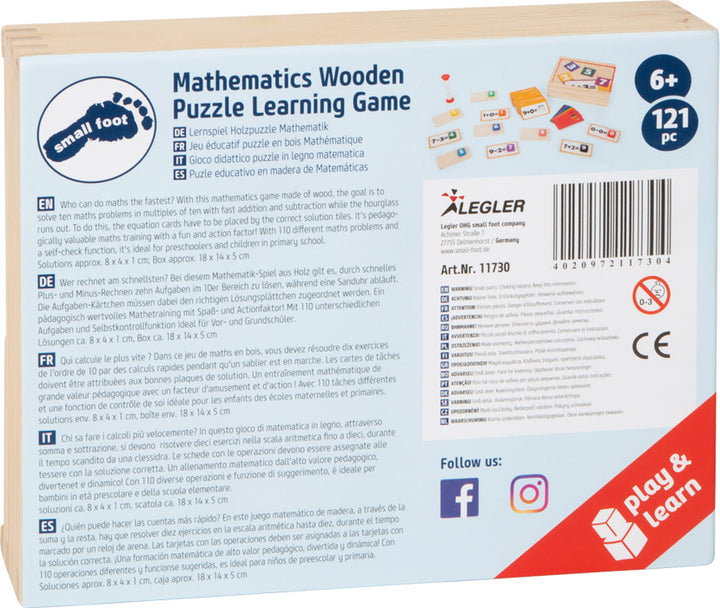 Lernspiel Holzpuzzle Mathematik