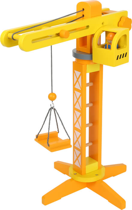 construction crane with construction site accessories