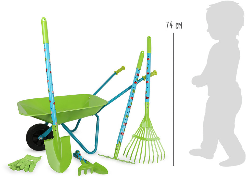 Großes Gartenset mit Schubkarre