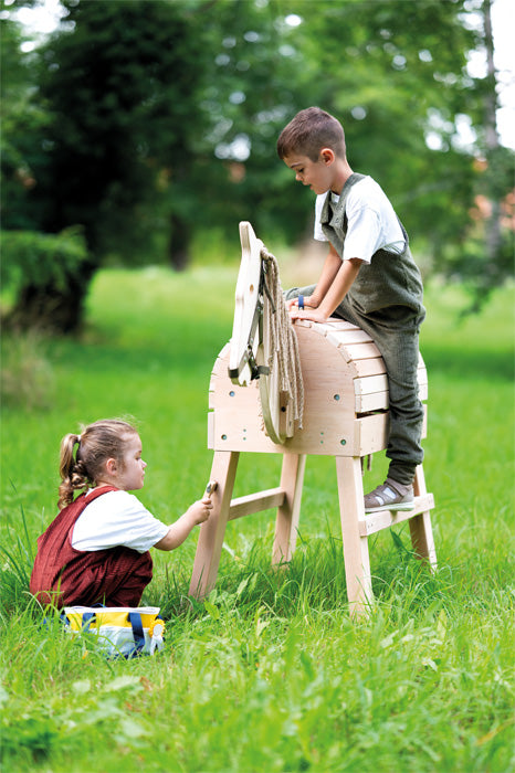 Toy horse care set with bag 