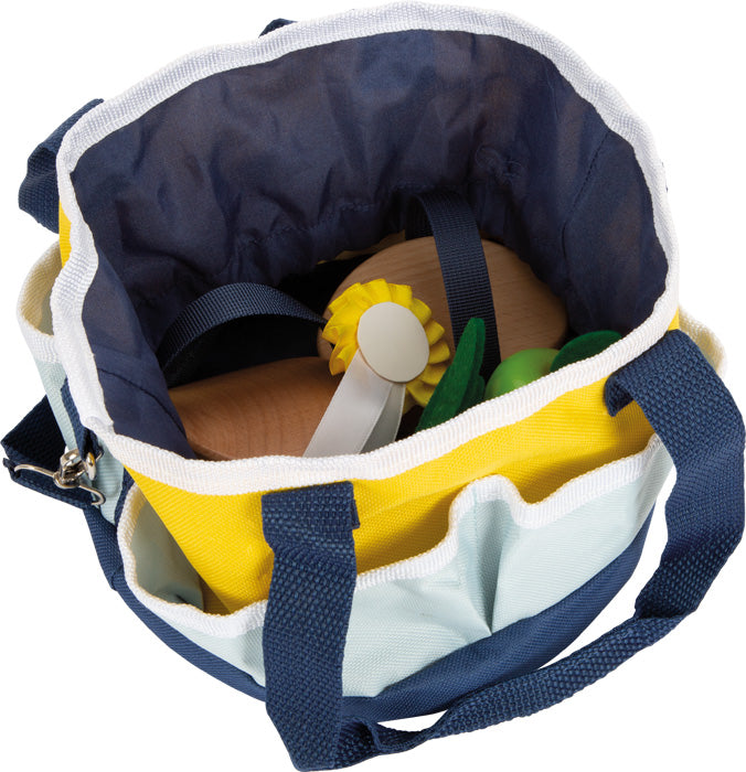 Toy horse care set with bag 