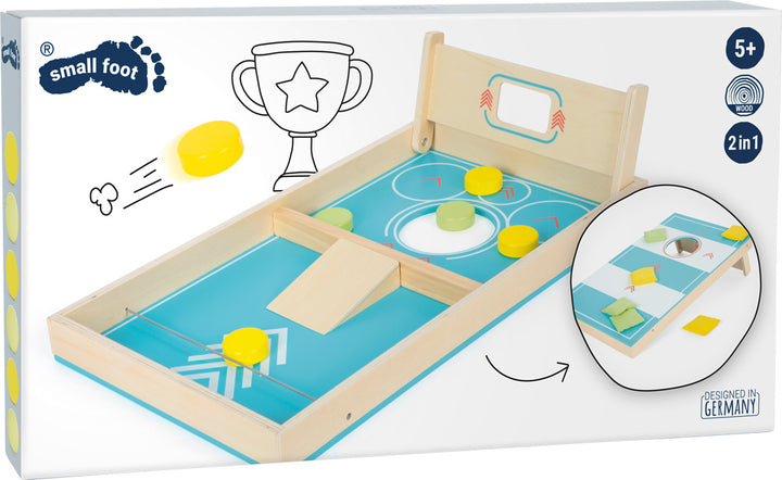 Cornhole und Sling Puck Spiel „Active“