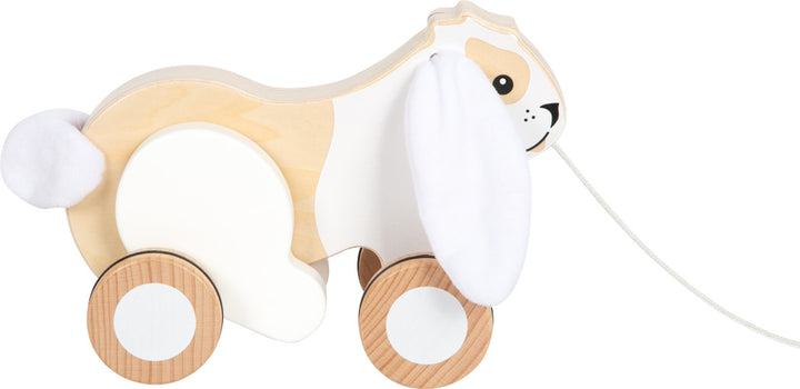 Pull-along toy rabbit with crackling ears