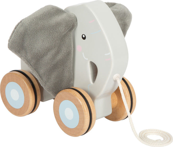 Pull-along elephant with crackling ears