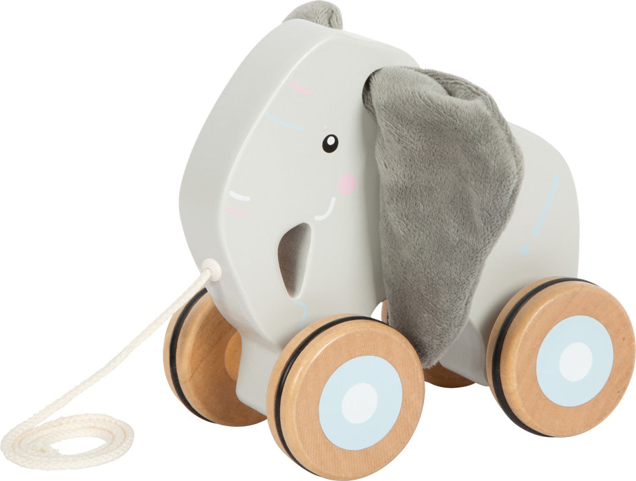 Pull-along elephant with crackling ears