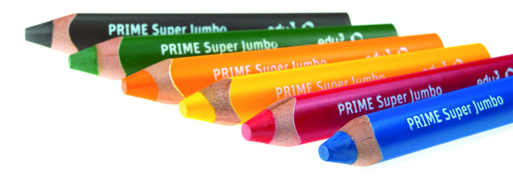PRIME Super Jumbo Buntstifte – 6er Set inkl. Spitzer