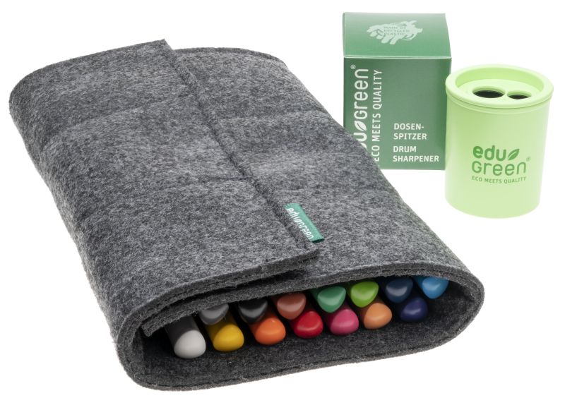 eduGreen Buntstifte – 17er Set im Filzmäppchen