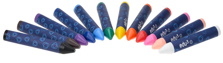 PRIME Jumbo Wachsmalkreide – 48er Holzaufsteller inkl. Spitzer