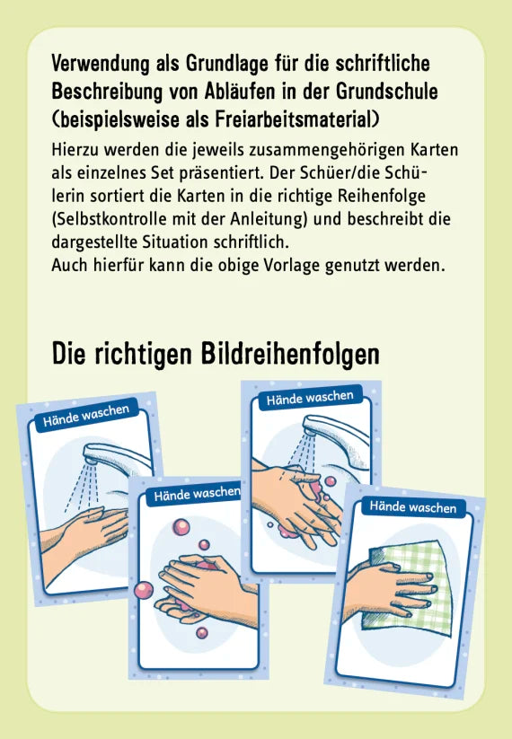Was kommt zuerst? Denk- und Legespiele mit 32 Karten für Kinder von 3 bis 8