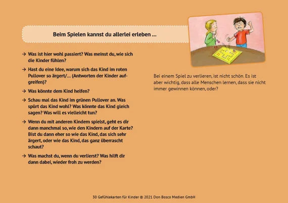 30 Gefühlekarten für Kinder - Sozial-emotionale Entwicklung fördern
