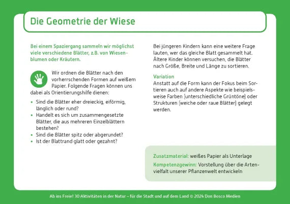 Ab ins Freie! 30 Aktivitäten in der Natur - für die Stadt und auf dem Land