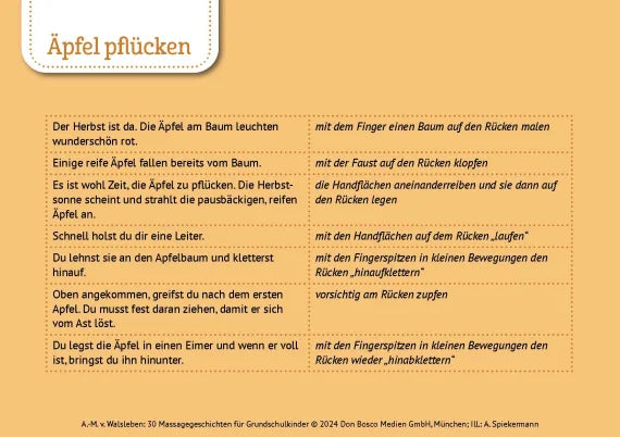 30 Massagegeschichten für Grundschulkinder - Entspannung im Frühling, Sommer, Herbst und Winter. Bildkarten für Kinder von 6 bis 10