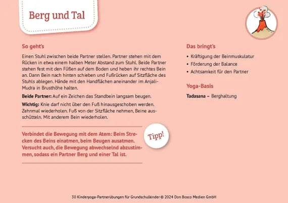 30 Kinderyoga-Partnerübungen für Grundschul-Kinder - Bildkarten für Bewegung, Entspannung und Konzentration in Klassenzimmer und Gruppenraum