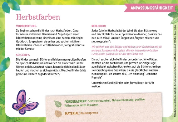 30 Bildkarten zum Waldbaden für Kinder Durch Naturerleben Achtsamkeit und Resilienz stärken