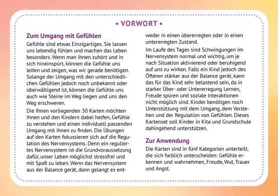 Gefühle in Bewegung bringen Emotionen regulieren mit Körperarbeit, Atemübungen und Fantasiereisen. 30 Bildkarten zu Wut, Angst, Freude, Trauer für Kinder von 4 bis 8