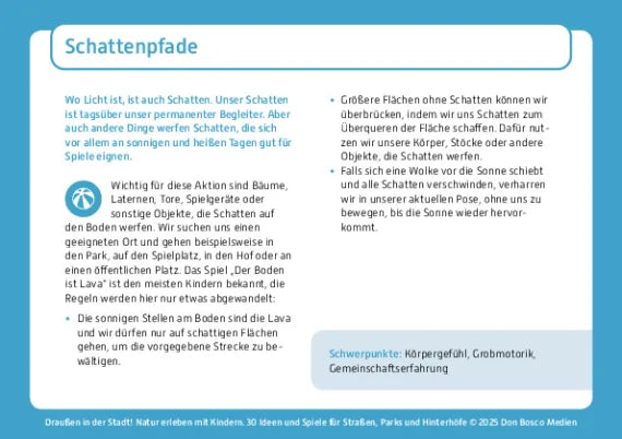 Draußen in der Stadt! Natur erleben mit Kindern. 30 Ideen und Spiele für Straßen, Parks und Hinterhöfe