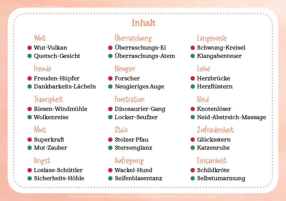 Gefühle in Balance mit Kinderyoga - 30 Übungen zum Wahrnehmen und Regulieren. Bildkarten für Kinder von 4 bis 10