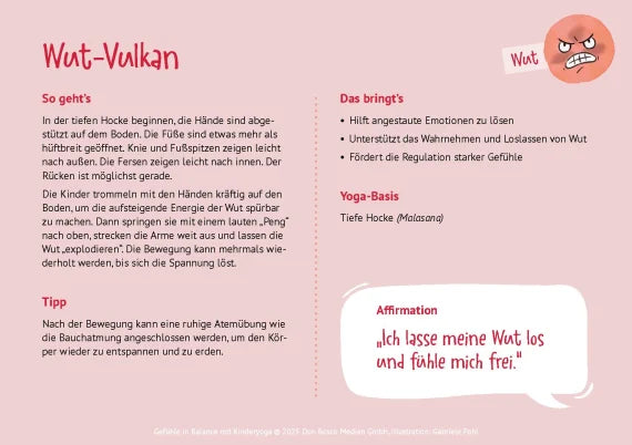 Gefühle in Balance mit Kinderyoga - 30 Übungen zum Wahrnehmen und Regulieren. Bildkarten für Kinder von 4 bis 10