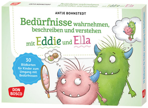 Bedürfnisse wahrnehmen, beschreiben und verstehen mit Eddie und Ella - 30 Bildkarten für Kinder zum Umgang mit Bedürfnissen