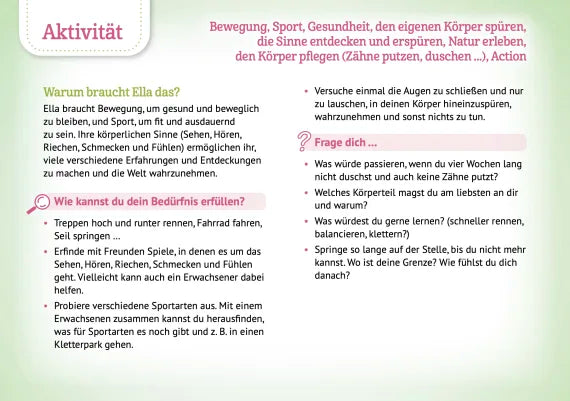 Bedürfnisse wahrnehmen, beschreiben und verstehen mit Eddie und Ella - 30 Bildkarten für Kinder zum Umgang mit Bedürfnissen