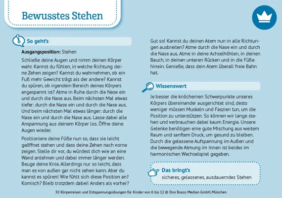 30 Körperreisen und Entspannungsübungen für Kinder von 6 bis 12 - Bildkarten für mehr Achtsamkeit und Selbstwirksamkeit