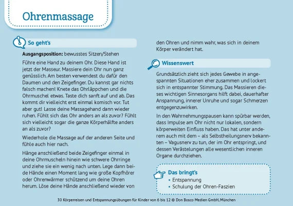 30 Körperreisen und Entspannungsübungen für Kinder von 6 bis 12 - Bildkarten für mehr Achtsamkeit und Selbstwirksamkeit