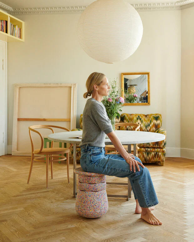 Stapelstein® Dynamic all – Modularer Hocker für Bewegung & Konzentration in jedem Alter - super confetti