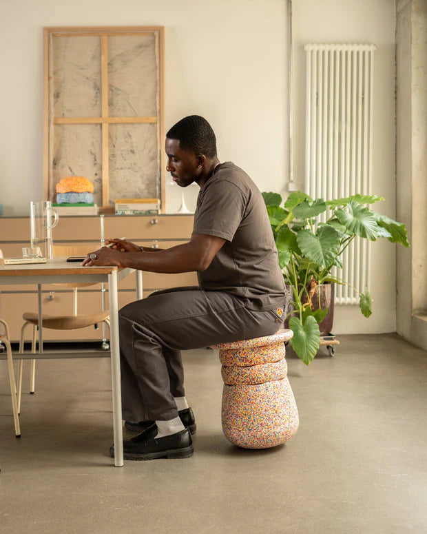 Stapelstein® Dynamic all – Modularer Hocker für Bewegung & Konzentration in jedem Alter - super confetti