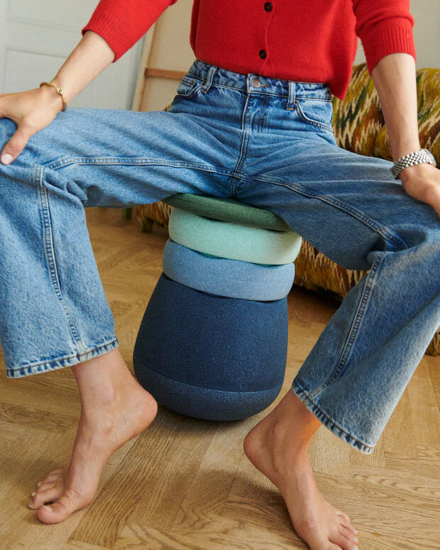 Stapelstein® Dynamic all – Modularer Hocker für Bewegung & Konzentration in jedem Alter - water & greens