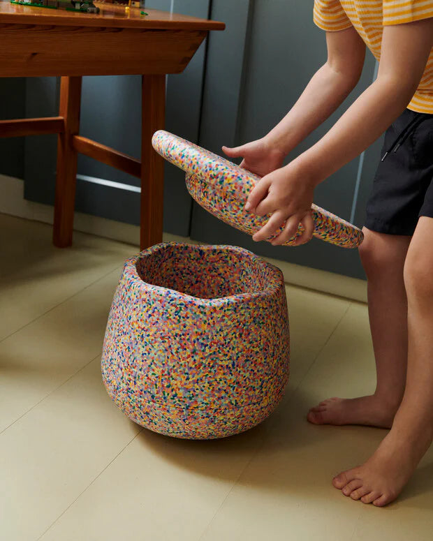 Stapelstein® Dynamic small – Kinderhocker-Set für Balance & Bewegung ab 3 Jahren - super confetti