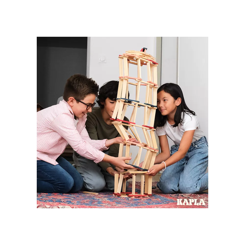 KAPLA - 120er BOX (dunkelblau, rosa & rot)