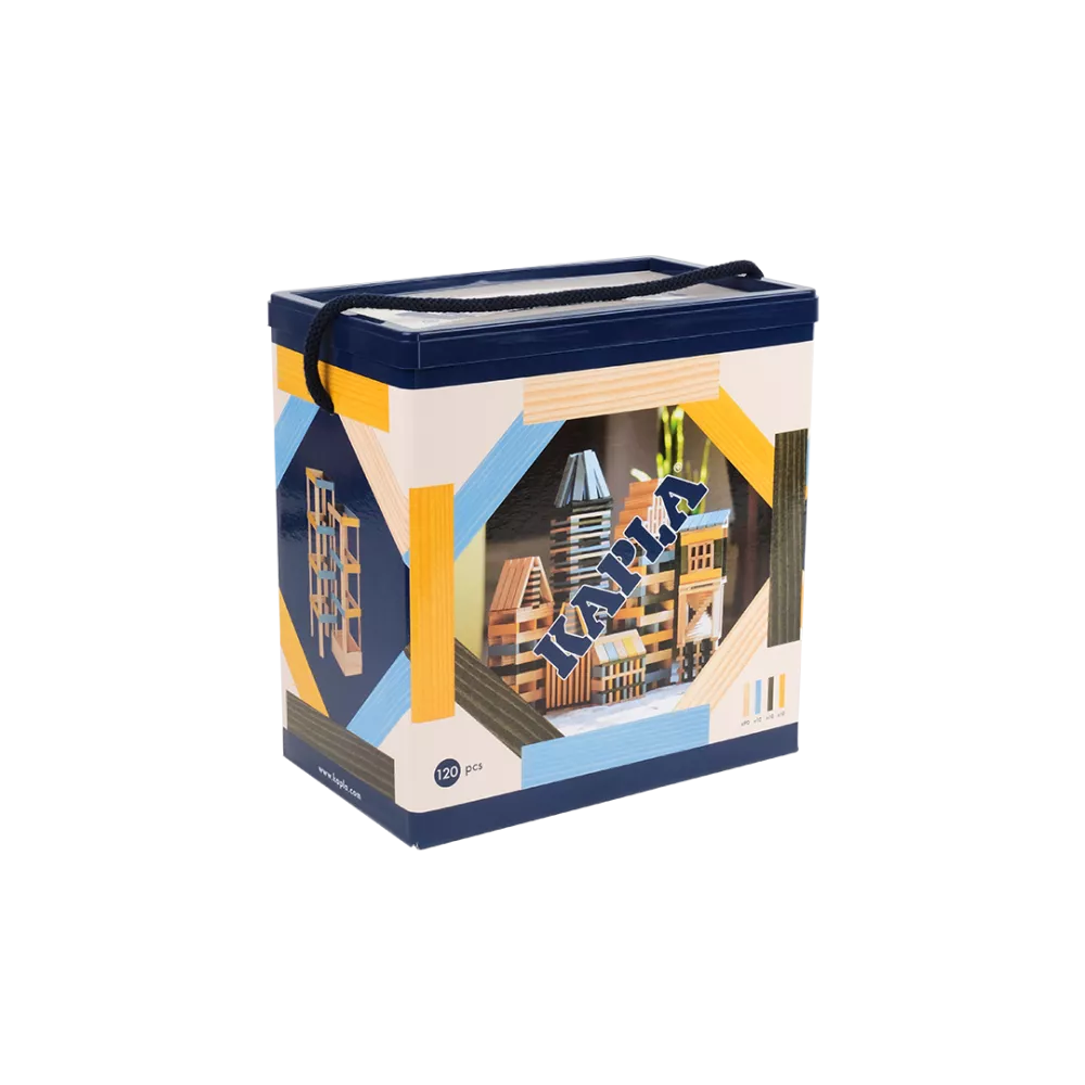 KAPLA - 120er BOX (hellblau, gelb & grün)