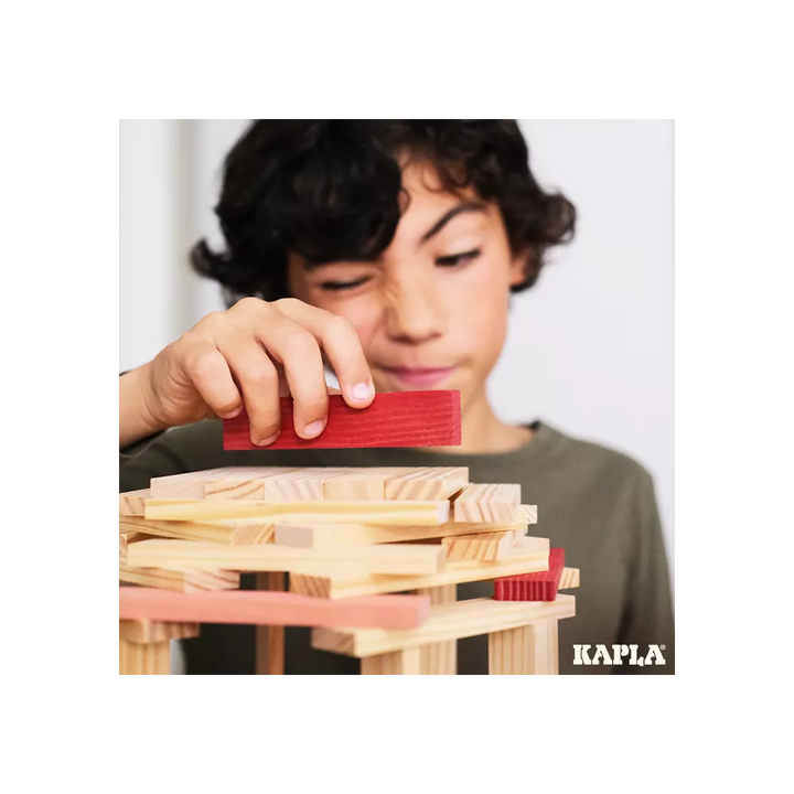 KAPLA - 120er BOX (dunkelblau, rosa & rot)