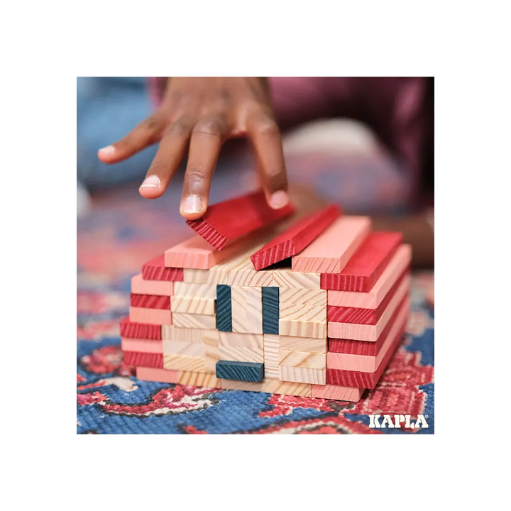 KAPLA - 120er BOX (dunkelblau, rosa & rot)