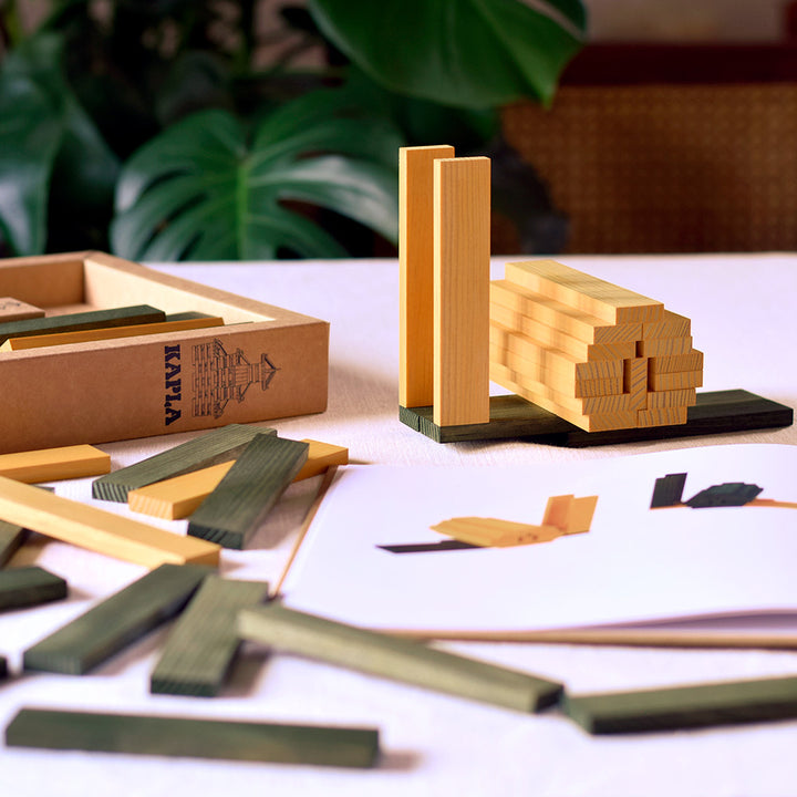 KAPLA® Buch & Farben – Grün & Gelb