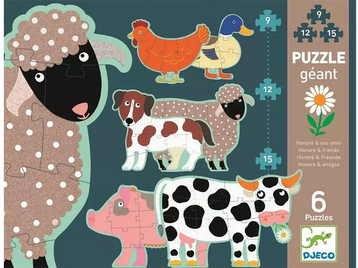 Riesenpuzzle: Schaf und Freunde
