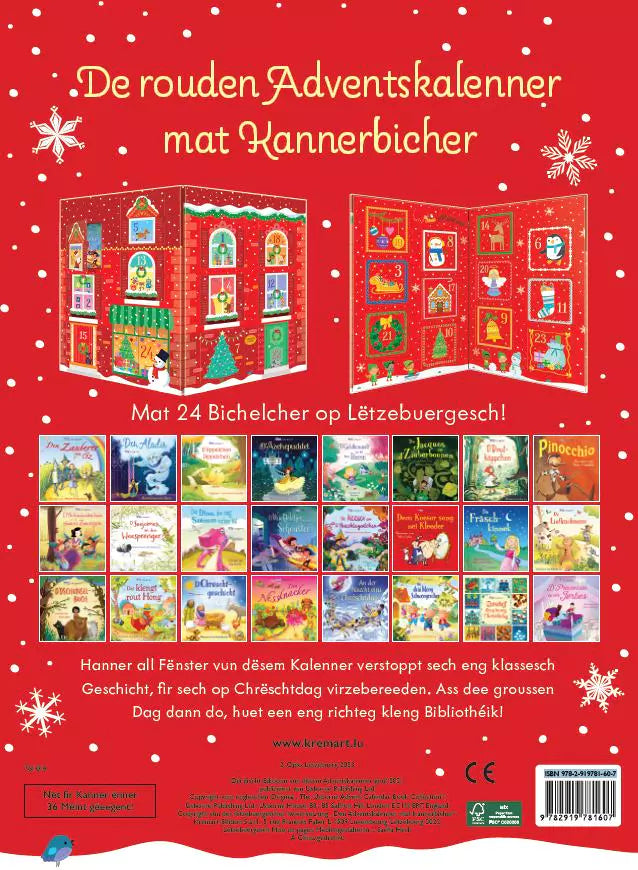 ADVENTSKALENDER - de rouden Adventskalenner mat lëtzebuerger Kannerbicher