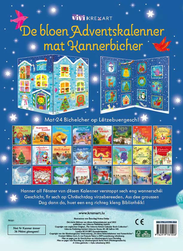 ADVENTSKALENDER - de bloen Adventskalenner mat lëtzebuerger Kannerbicher