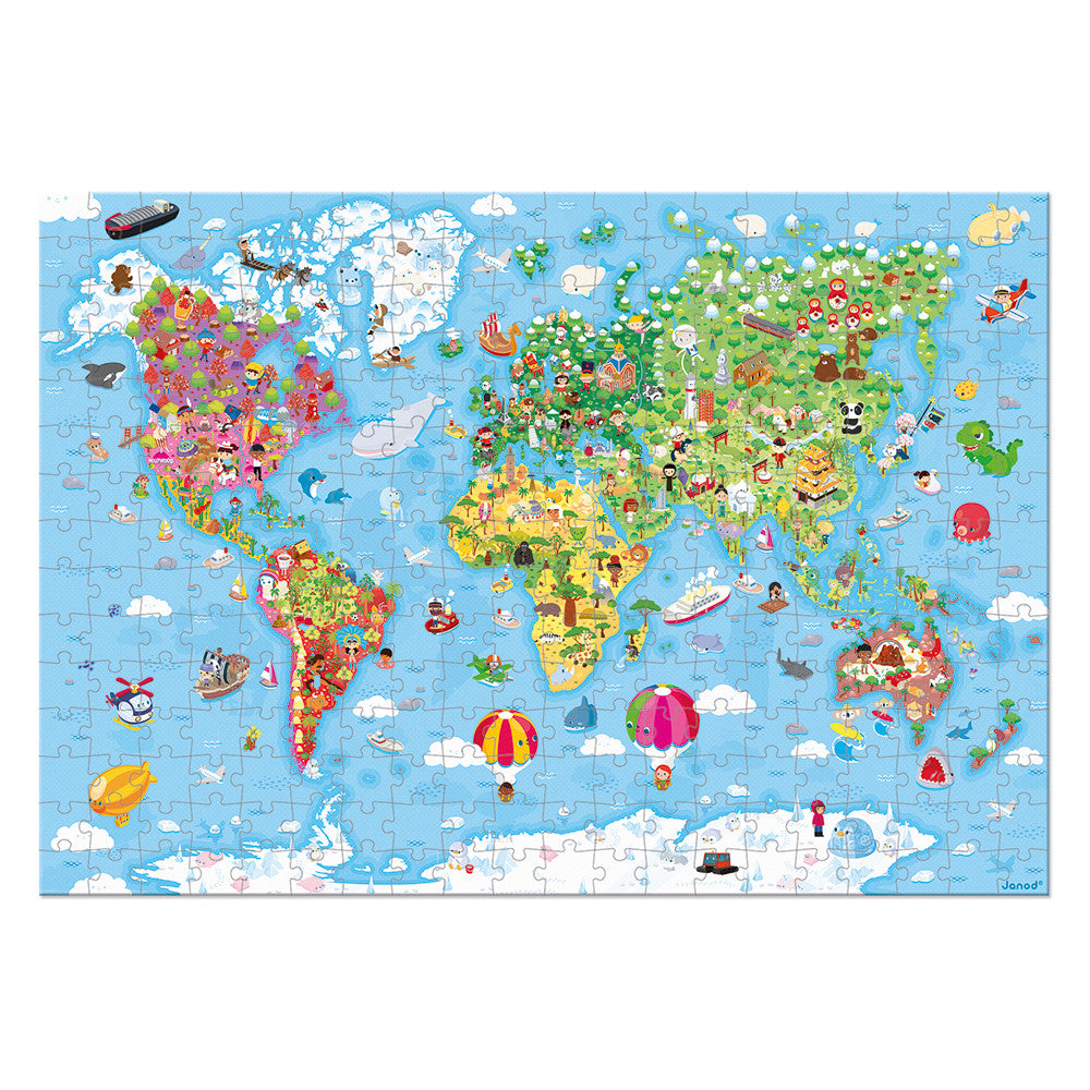 Magnetpuzzle: "Weltkarte gross" - 300 Teile