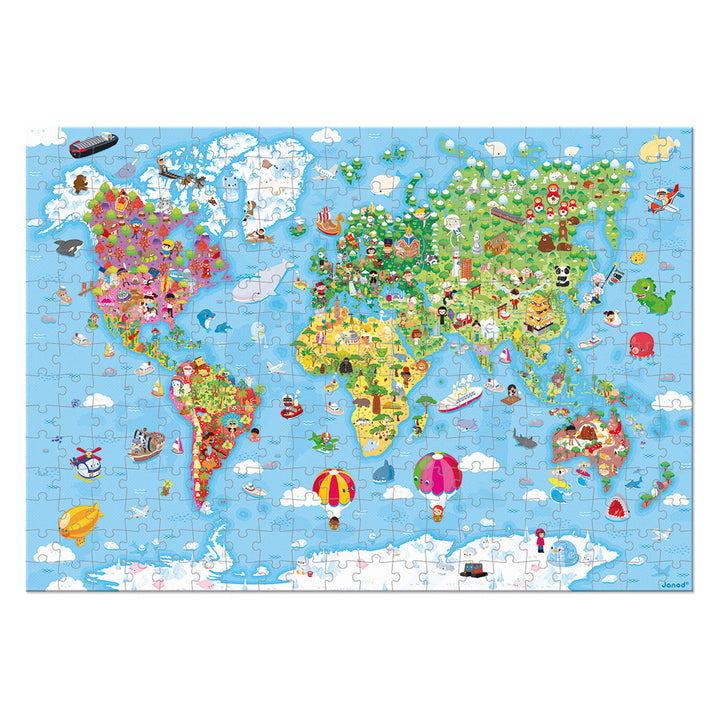 Puzzle "Carte du monde grande" (300 pièces) - JANOD J02656 