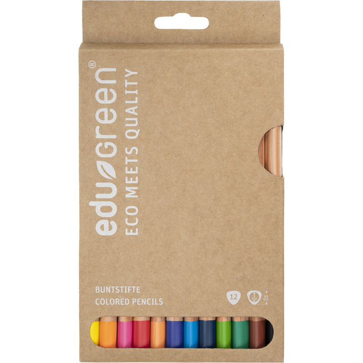 Crayons de couleur triangulaires, 12 couleurs assorties 