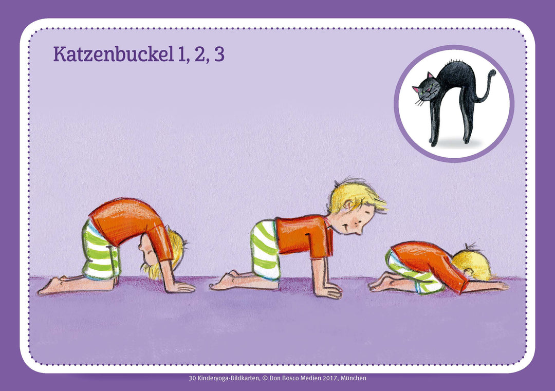 30 Kinderyoga-Bildkarten - Übungen und Reime für kleine Yogis. Yogakarten.