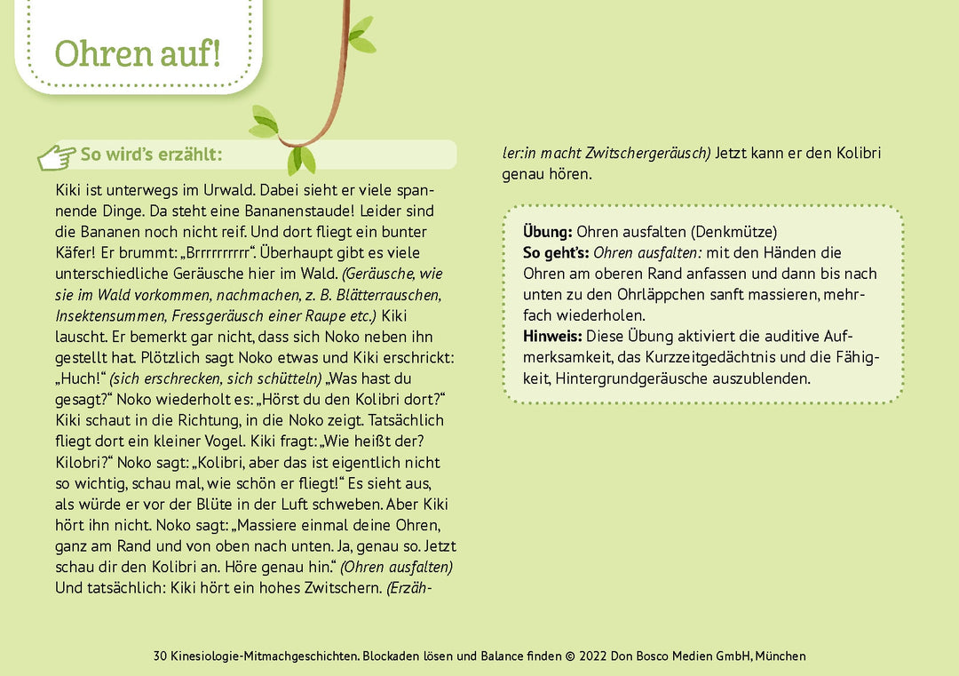 30 Kinesiologie-Mitmachgeschichten. Blockaden lösen und Balance finden Bildkarten mit Bewegungsübungen für Kinder