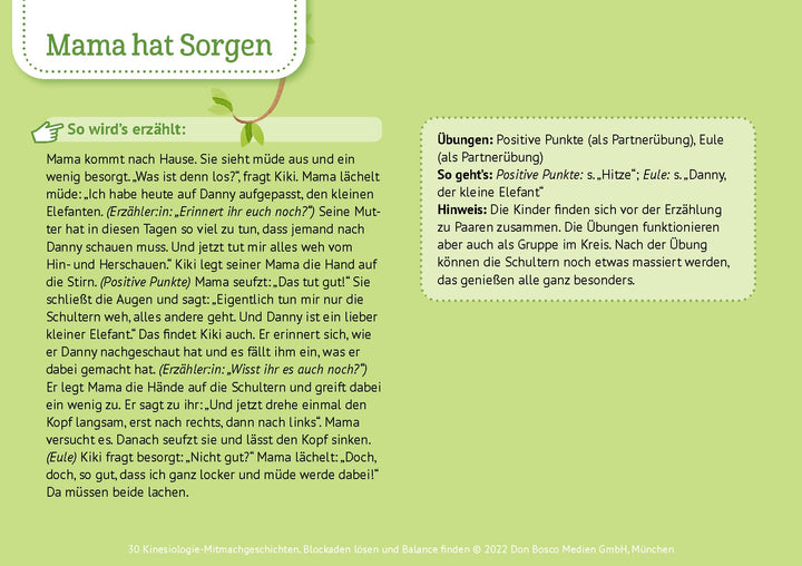 30 Kinesiologie-Mitmachgeschichten. Blockaden lösen und Balance finden Bildkarten mit Bewegungsübungen für Kinder