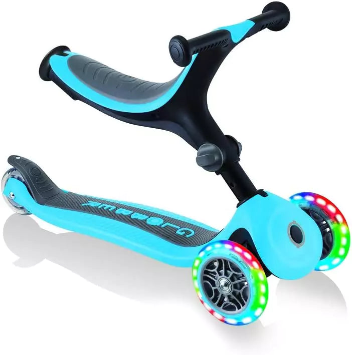 SCOOTER - Tricycle - GLOBBER Go-Up Foldable Lights 3 in 1 - Blue